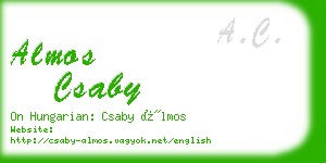 almos csaby business card